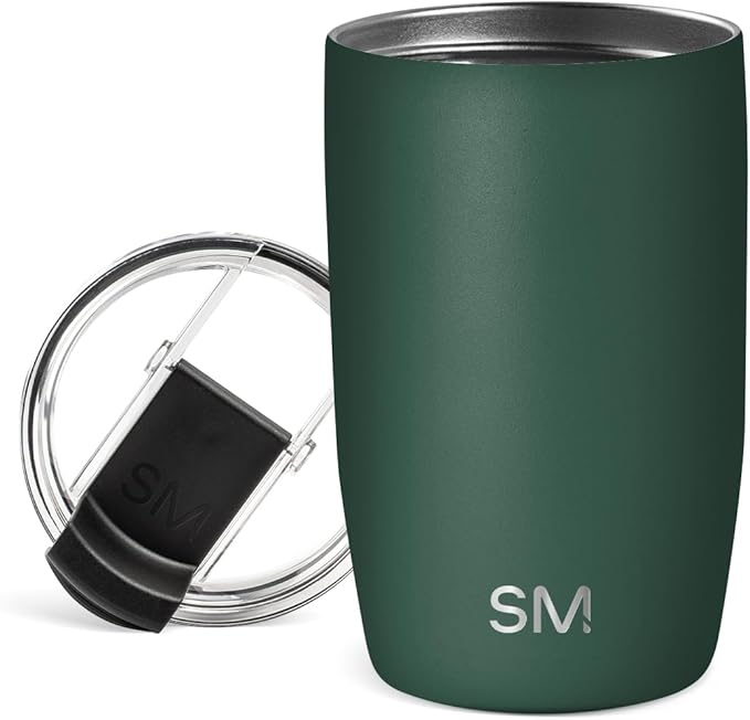 Simple Modern Voyager Tumbler with Flip Lid | Travel Coffee Mug | Insulated Stainless Steel Cold Brew Iced or Hot Coffee Cup | Gifts for Women Men Her Him | 12oz, Forest