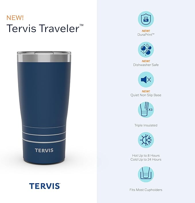 Tervis Traveler Inkreel The Heavens Triple Walled Insulated Tumbler Travel Cup Keeps Drinks Cold & Hot, 20oz, Stainless Steel