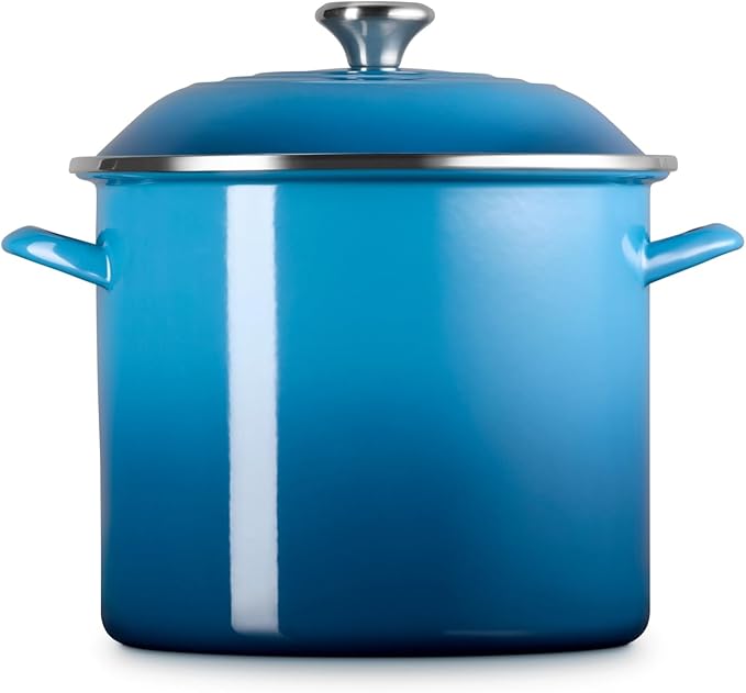 Le Creuset Enamel on Steel Traditional Stockpot, 12 qt., Marseille with Stainless Steel Knob