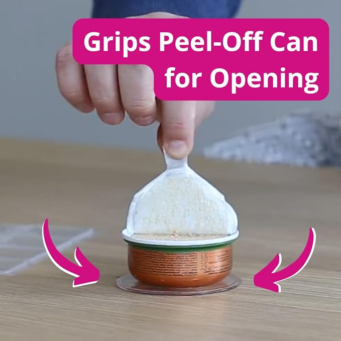 One-Handed Gadget to Secure Any Item, Open Jars & Bottles, Mix Food in A Bowl. Useful Adaptive Equipment for One Hand - Great Gift Idea for Those with Weak or Injured Hands (2 х 4.7")