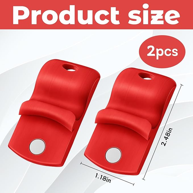 2 Pack Red Mason Jar Lid Opener, Mason Jar Opener, Canning Jar Opener Tool, Easy Grip Design for Tight Lids, Durable Material