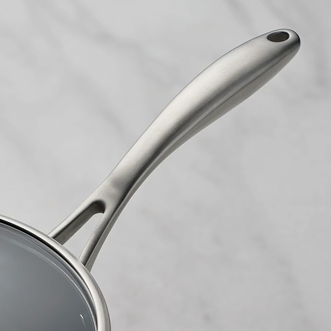 Tramontina OnyxPro Hard Anodized Non Stick 2-Quart Small Sauce Pan with Glass Lid, Oven Safe
