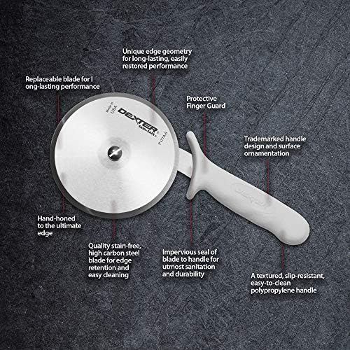Sani-Safe P177A-5-PCP 5" Pizza Cutter with Polypropylene Handle