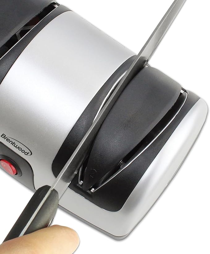Brentwood TS-1001 2-Stage Electric Knife Sharpener, 9.80in. x 7.20in. x 4.80in.