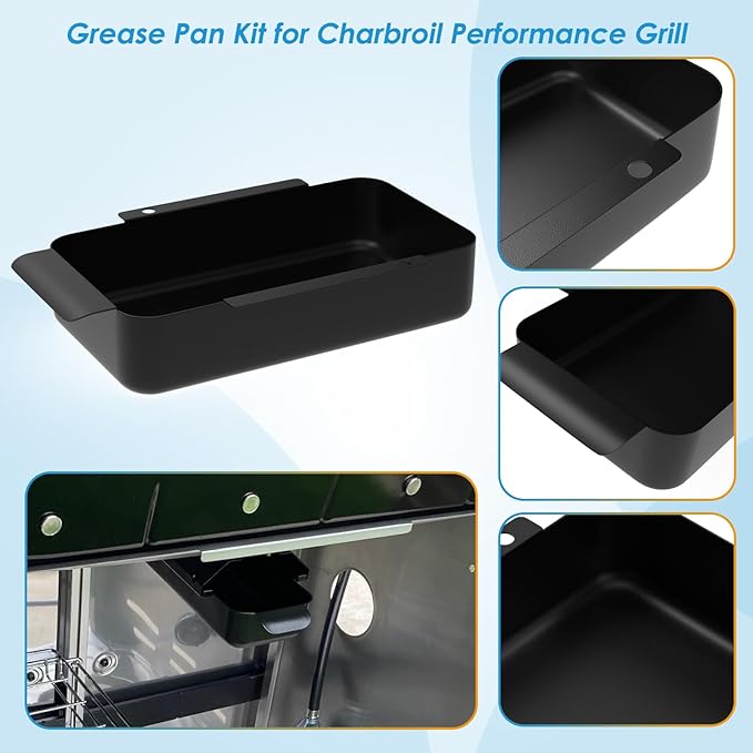 Grease Pan for Charbroil 9328812P06 G416-0015-W1 G325-5703-W1 Grease Catcher for Charbroil Performance 463331221 463365021 463347519 and for Charbroil Drip Pan Replacement