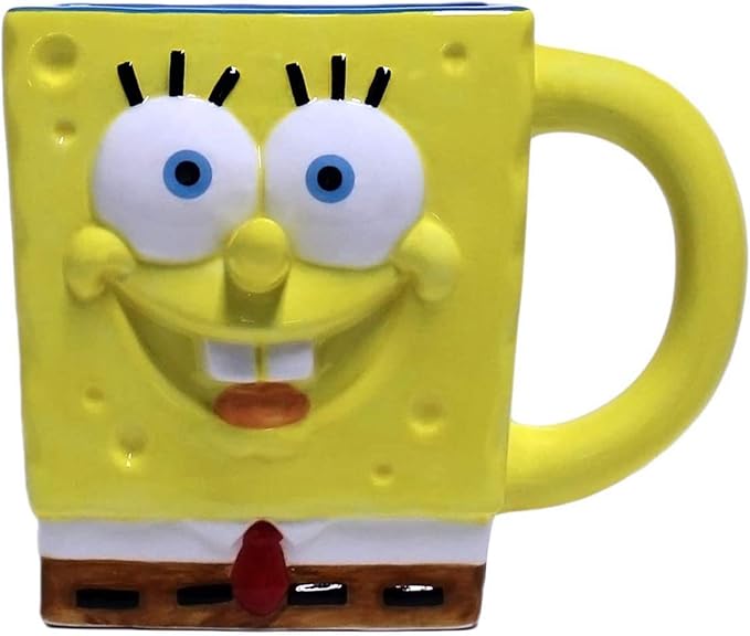 Silver Buffalo SpongeBob SquarePants 3D Sculpted Ceramic Mug, 20 Ounces (Pack of 12)