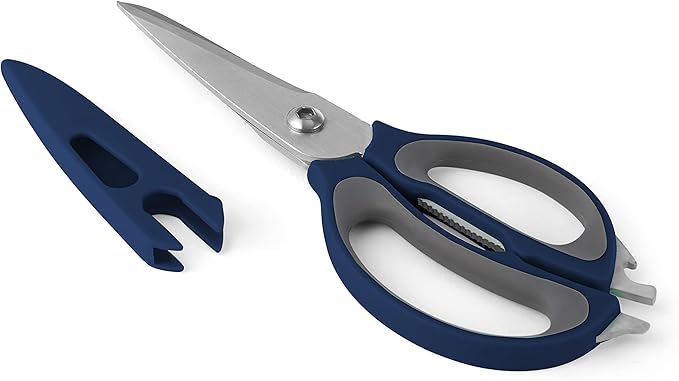 Farberware 4-in-1 Kitchen Shears, 2-Piece, Navy and Gray
