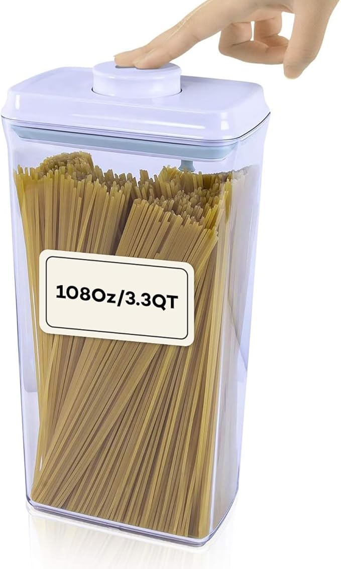 Bop Top Airtight Food Storage Containers with Lid 108 oz | Kitchen Canister Sets | Air Tight Pantry Container | Pop Top Dry Food Storage Containers for Snacks, Sugar, Flour, Baking, Cereal, Pasta