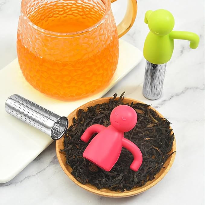 3 Pcs Tea Infuser for Loose Tea Cute Fine Mesh, Tea Strainer Stainless Steel Tea Filter Tea Steeper with Cute Design Tea Diffuser Steeper for Teacups Teapots