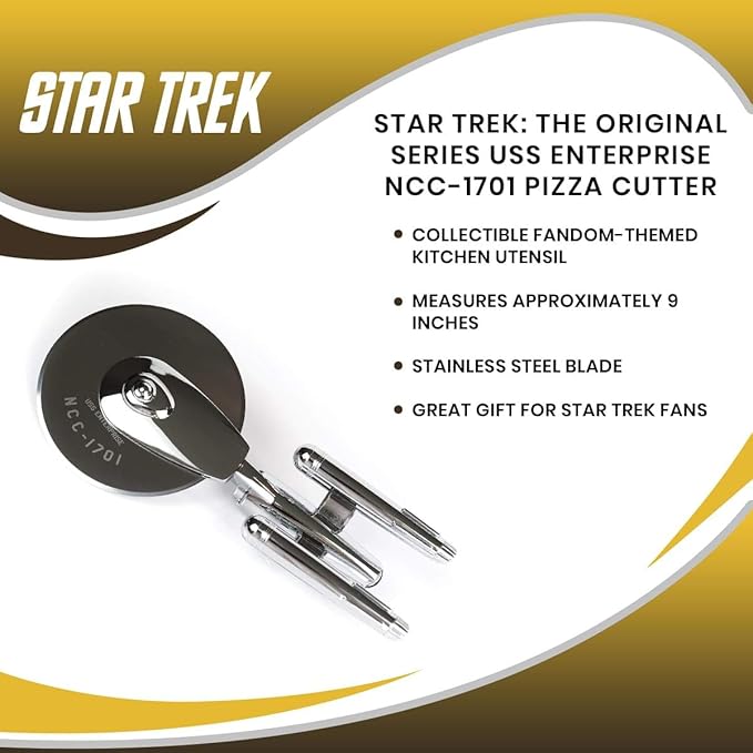 Star Trek: The Original Series USS Enterprise NCC 1701 Pizza Cutter Utensil