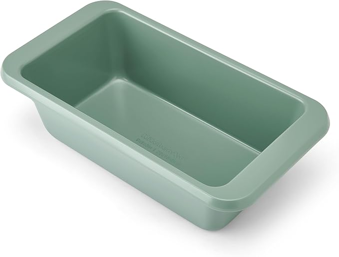 KitchenAid Nonstick Swiss Engineered Aluminized Steel Loaf Pan, Dishwasher Safe, 9 x 5 Inch, Cardamom