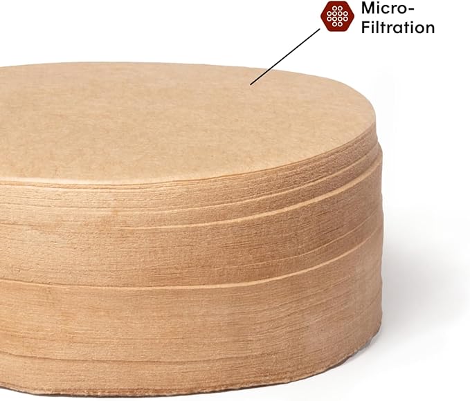 AeroPress XL Coffee Maker Natural Paper Micro-Filters – Round Replacement Coffee Filters, Unbleached, Compostable Paper Filters, Fits XL Size AeroPress Coffee Makers, 200 Count