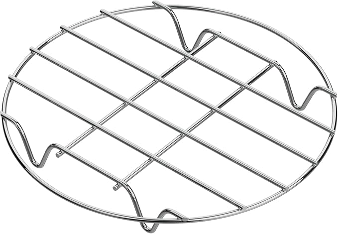 GSlife Steamer Rack 9'' - Stainless Steel Canning Rack, Round Cooling Baking Roasting Rack, Trivet for Dutch Oven Air Fryer, Instant Pot Accessories for 6, 8 Qt Pressure Cooker, 1 Pack