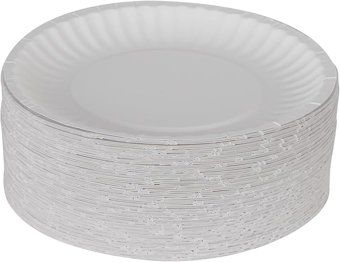 Dixie Basic 6" Light-Weight Paper Plates by GP PRO (Georgia-Pacific), White, DBP06W, 1,200 Count (100 Plates Per Pack, 12 Packs Per Case)