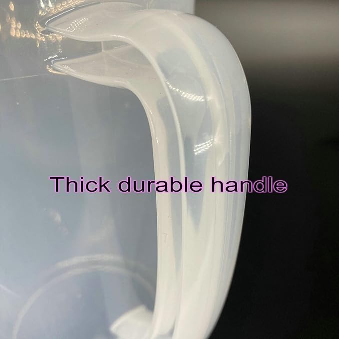 81oz/2.4Litre/0.63 Gallon Plastic Water Pitcher with Lid BPA-FREE Carafes Mix Drinks Water Jug for Hot/Cold Juice Beverage Ice Tea (Sky Blue, 81oz)