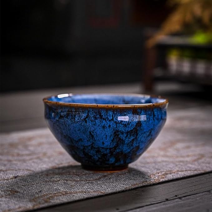 chinese tea cups,gongfu Ceramic Teacup Set, 4.06 oz (120 ml), Set of 5, 5 Colors