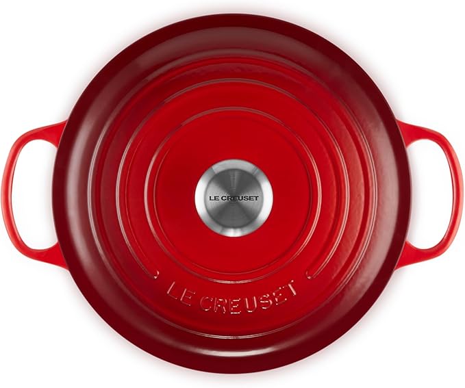 Le Creuset Enameled Cast Iron Signature Deep Round Oven, 6.5 qt., Cerise