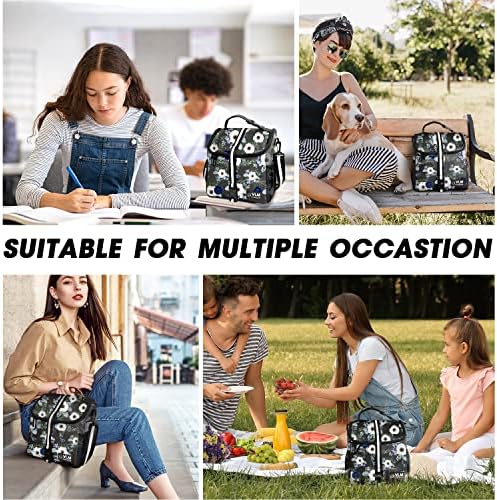 VLM Lunch Box for Women, Insulated Lunch Bag Women, Cute Floral Lunch Tote