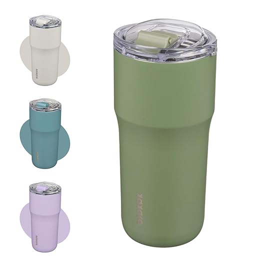 BJPKPK Insulated Tumbler,20oz Stainless Steel Tumbler with lid,Double Wall Travel Coffee Mug Thermal Cup,Keep Drinks Cold and Hot,Forest Green