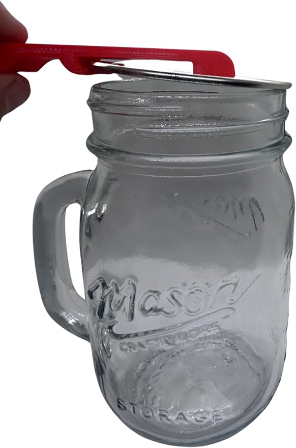 Canning and Mason Jar Opener, Easy Release Vacuum Seal for all lids magnetic (Red)