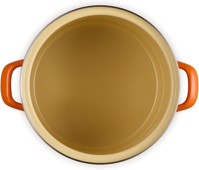 Le Creuset Enamel on Steel Traditional Stockpot, 8 qt., Flame with Stainless Steel Knob