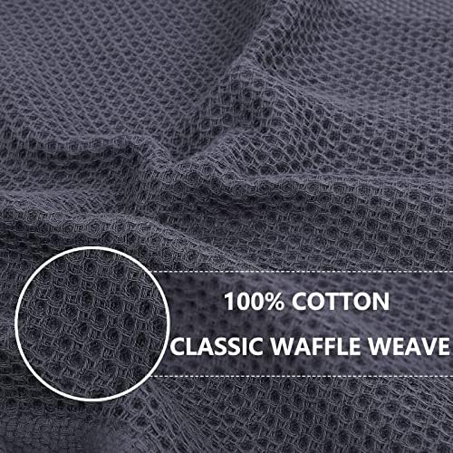 Homaxy 100% Cotton Waffle Weave Kitchen Dish Cloths 18-Pack, Mixed Color