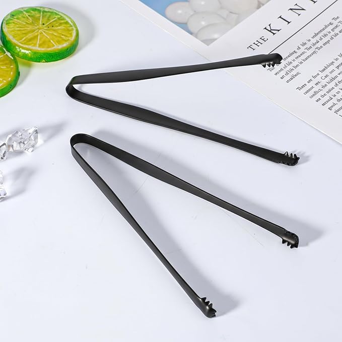 2pcs Egg Chalaza Removal Tool, Stainless Steel Toothed Egg Chalaza Remover Eggshell Fragment Remover Kitchen Tongs for Cooking Bakers Chefs (Black)
