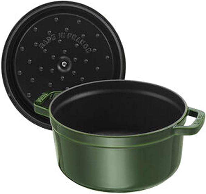 Staub 5.5 Quart Round Cocotte, Basil