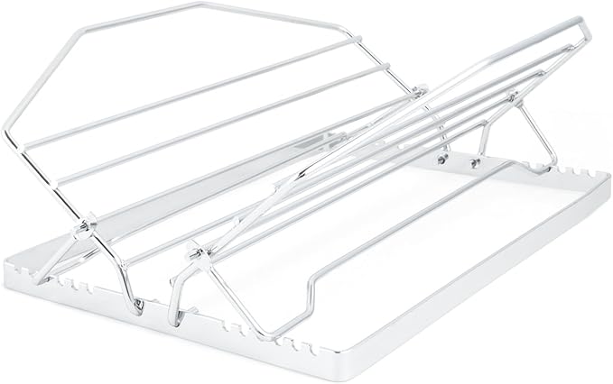 Fox Run Adjustable Roasting Rack, 11.25 x 10 x 5 inches, Metallic