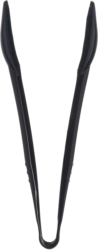 Carlisle FoodService Products CFS Carly Salad Tong, 9" Salad Tong, Black, 1 Pack