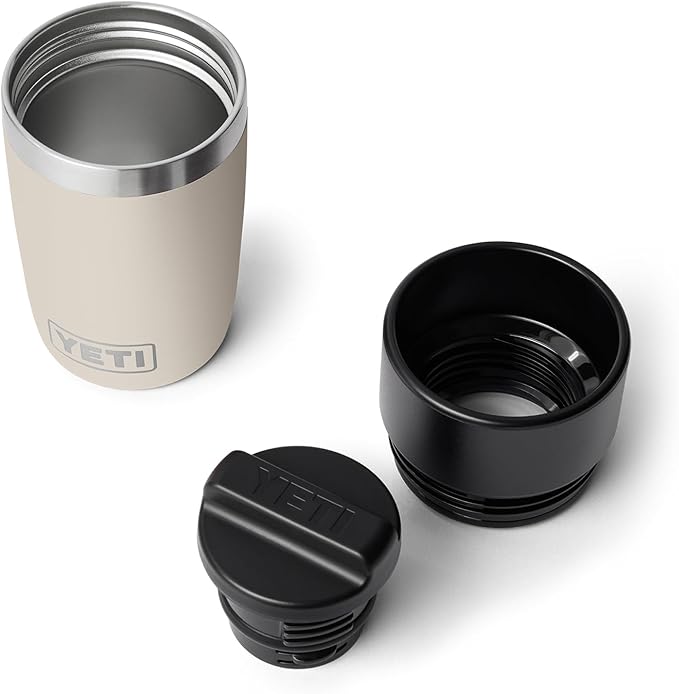 YETI Rambler 8 oz Travel Bottle, Stainless Steel, Vacuum Insulated with Leakproof Commuter Cap, Cape Taupe