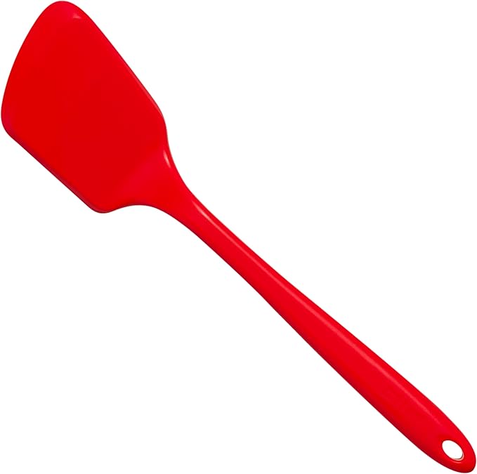 GIR: Get It Right Cooking Spatula Turner - 13-Inch Red Rubber Spatula - Seamless Silicone Nonstick Flipper - Heat-Resistant Cooking Utensil