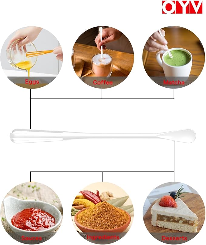 Timeless Kitchen Colors Mini Whisk Set, 8.5 in Mini Whisks for Cooking, 3 Pieces Small Wisk For Whisking, Beating, Blending Ingredients, Mixing Sauces, BPA Free Tiny Whisk