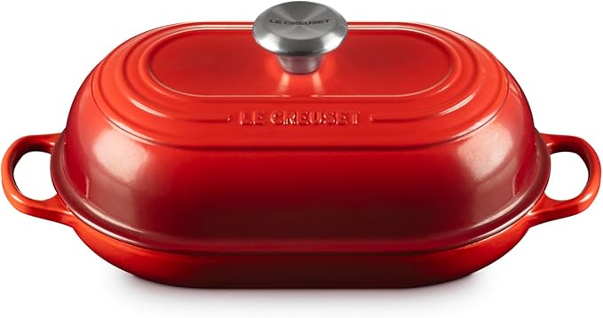 Le Creuset Enameled Cast Iron Signature Oval Bread Oven, 11.5 inch, Cerise