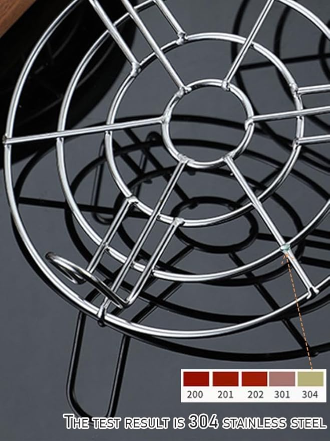 Dia 10.8" Round Cooking Rack Stainless Steel Steamer Rack with 2.8" Height Legs Grilling Rack Canning Rack Cooling Rack for Baking Canning Cooking (Height 2.8",11"/28cm)
