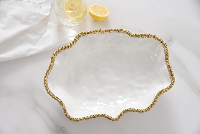 Pampa Bay Golden Salerno, Serving Bowl, 12" x 9" x 3"