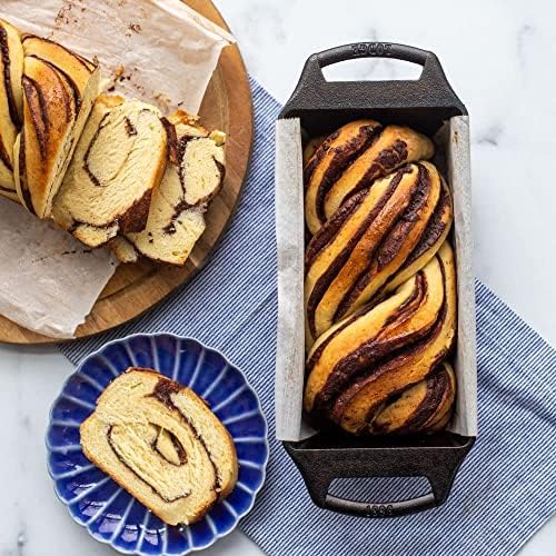 Lodge Seasoned Cast Iron Loaf Pan 8.5 Inches - Pre-Seasoned Rectangular Cast Iron Bakeware- Even Browning Bread Pan with Easy-Release Finish - PFAS-Free Non-Toxic Cookware (Pack of 3)