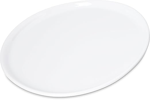 Carlisle FoodService Products Stadia Reusable Plastic Plate Salad Plate for Home and Restaurant, Melamine, 9 Inches, White