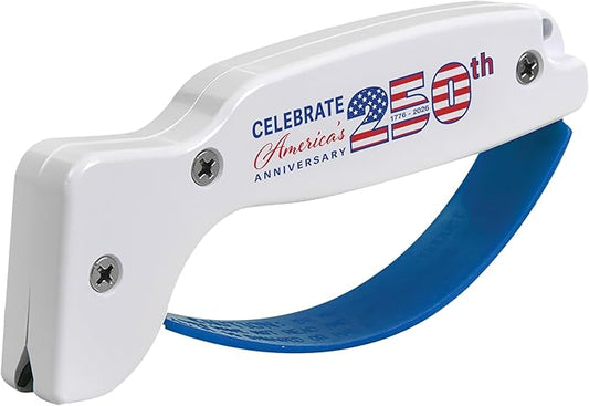 AccuSharp Knife Sharpener, Ergonomic Comfortable Handle, Compact & Easy to Use, Restore and Hone Straight & Serrated Knives, Celebrating America's 250th Anniversary