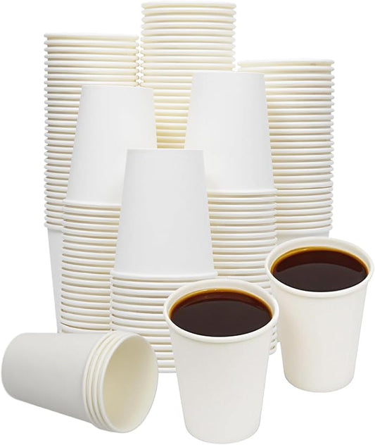 Paper Cups, 100 Pack 8 Oz Disposable Cups, Disposable Coffee Cups 8 Oz, Hot Cups Tea Cups Water Cups for Home Office Travel Party