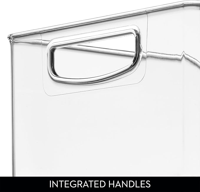 iDesign Stackable Storage Bin - Organizer Bin for Kitchen and Pantry, Clear, Made in USA