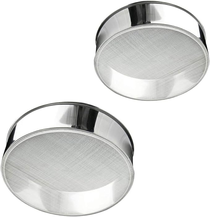 Sieve Fine Mesh, Stainless Steel Round Sifter for Baking, Flour Sieve, 8 Inch 40 Mesh and 6 Inch 60 Mesh, 2PCS