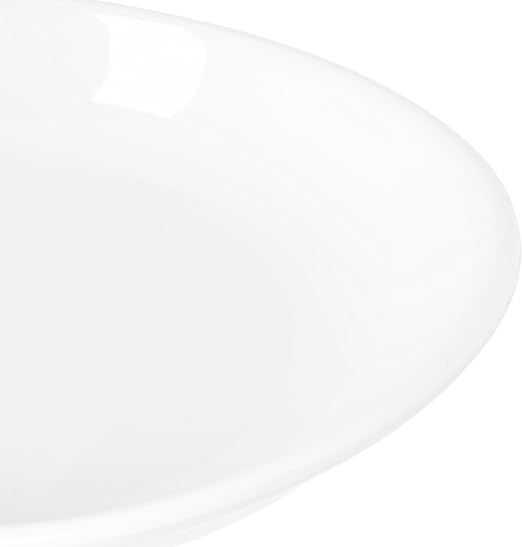 Carlisle FoodService Products Stadia Reusable Plastic Plate Pasta Plate for Home and Restaurant, Melamine, 8.5 Inches, White, (Pack of 12)