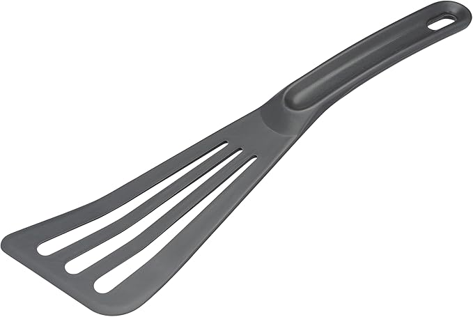 Matfer Bourgeat Exoglass® High Temperature Slotted Pelton Spatula/Turner, Grey
