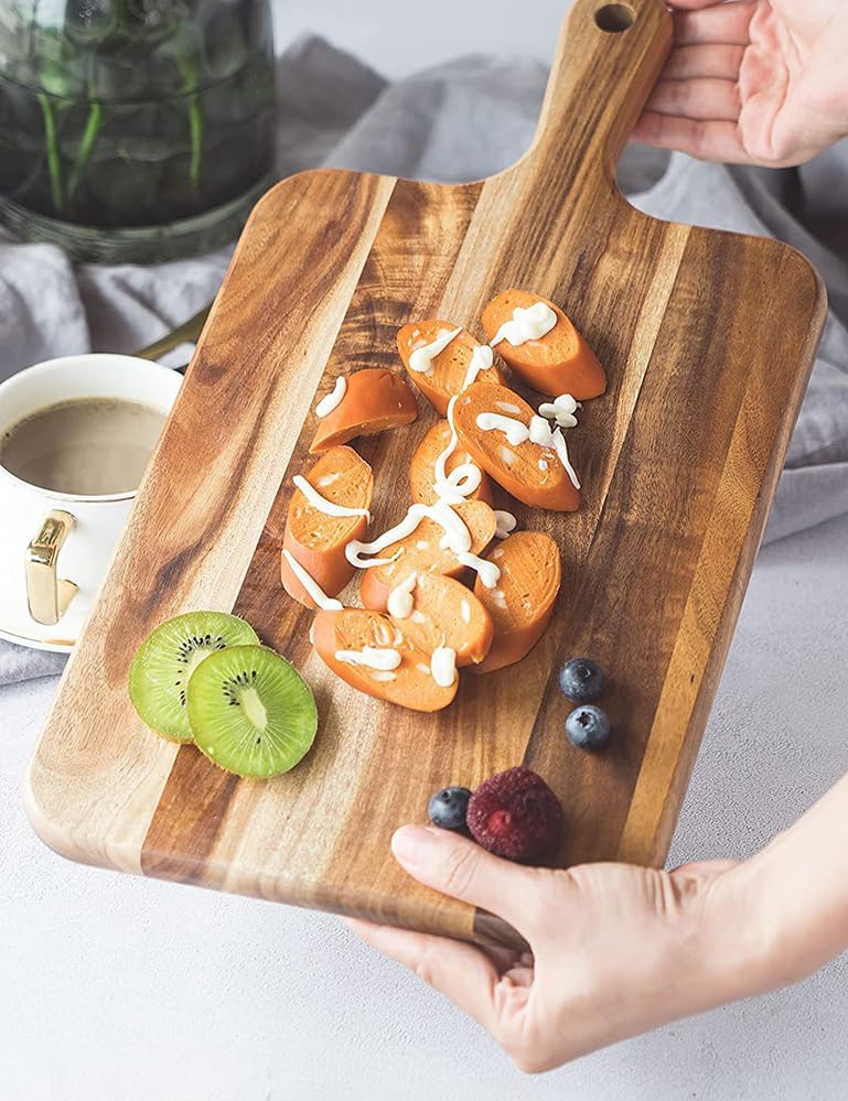 Wooden Cutting Boards for Kitchen, Chopping Board Serving Board Chopping Butcher for Meat, Cheese, Fruit, Vegetables
