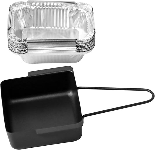 720-0830H Grill Drip Pan Kit, Grill Grease Drip Pan & Catcher Cup for Nexgrill 720-0888N, Nexgrill Replacement Parts with 15 Aluminum Foil Liners, Fits 720-0925P & Cuisinart CGG-7400/7500/8500 Grills