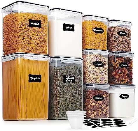 Vtopmart 10 PCS Flour and Sugar Storage Container Sets for Advanced Baker