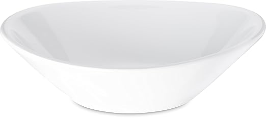 Carlisle FoodService Products Stadia Resuable Plastic Bowl for Home and Restaurant, Melamine, 52 Ounces, White