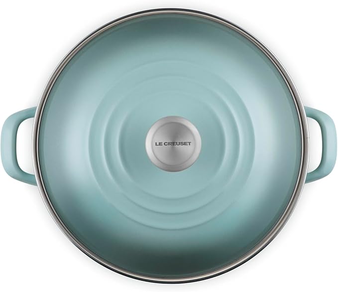 Le Creuset Enamel on Steel Traditional Stockpot, 12 qt., Sea Salt with Stainless Steel Knob