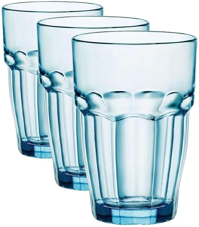 Bormioli Rocco 12.5 oz. Rock Bar Lounge Stackable Long Drink Glass, Ice, Set of 6 (Pack of 3)